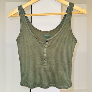 Wild Fable Dark Green Crop Top Size Medium
